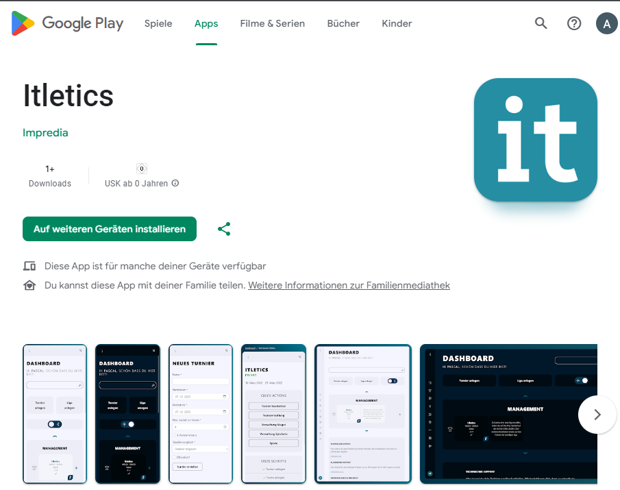 itletics App für iOS und Android